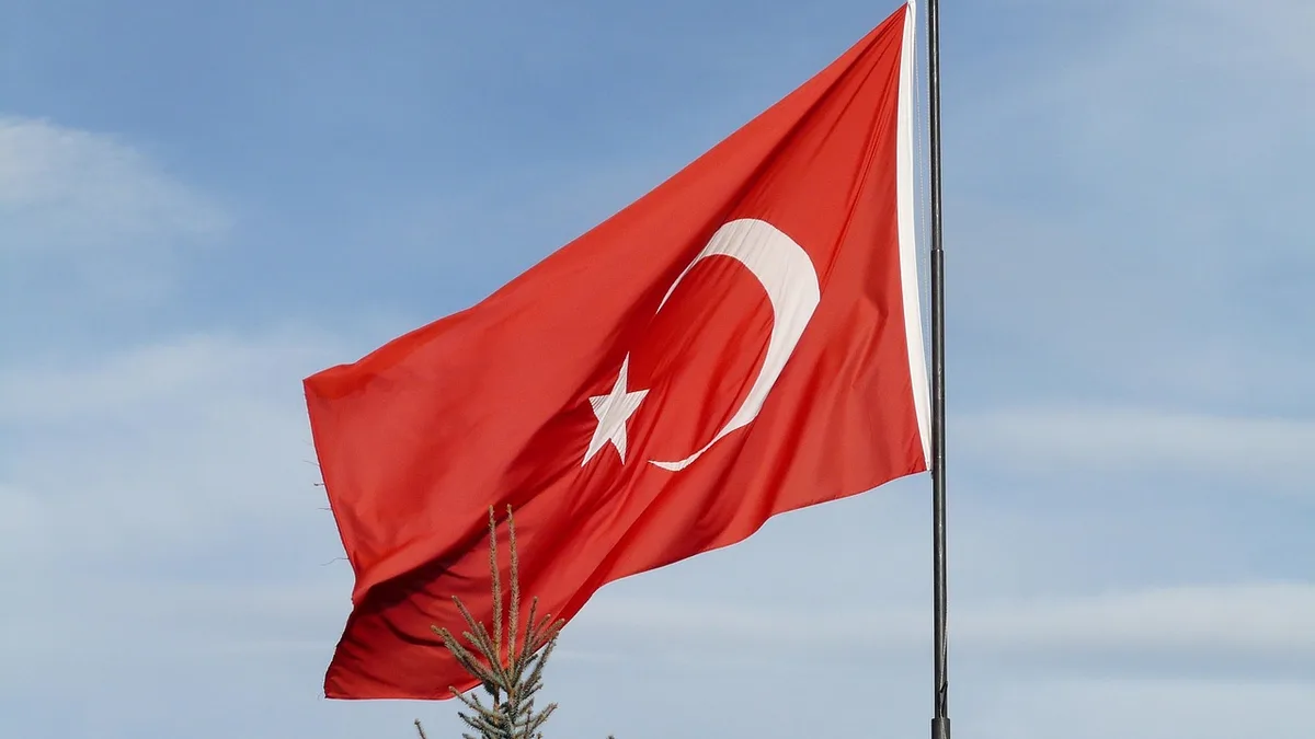 Dalgalanan Türk bayrağı